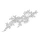 Aplikacja / wstawka dekoltowa na monofilu z lureksem 9x29 cm - Srebrny (10 Sztuki) Aplikacja / wstawka dekoltowa na monofilu z lureksem 9x29 cm - Srebrny (10 Sztuki)