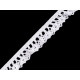Cotton bobbin lace / elastic ruffle lace width 10 mm - White (1 Meter) Cotton bobbin lace / elastic ruffle lace width 10 mm - White (1 Meter)