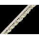 Cotton bobbin lace / elastic ruffle lace width 10 mm - White (1 Meter) Cotton bobbin lace / elastic ruffle lace width 10 mm - White (1 Meter)