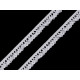 Cotton bobbin lace / elastic ruffle lace width 10 mm - White (1 Meter) Cotton bobbin lace / elastic ruffle lace width 10 mm - White (1 Meter)