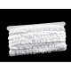 Cotton bobbin lace / elastic ruffle lace width 10 mm - White (1 Meter) Cotton bobbin lace / elastic ruffle lace width 10 mm - White (1 Meter)