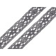 Bobina di pizzo in cotone, larghezza: 11 mm - Grigio (1 Metro) Bobina di pizzo in cotone, larghezza: 11 mm - Grigio (1 Metro)