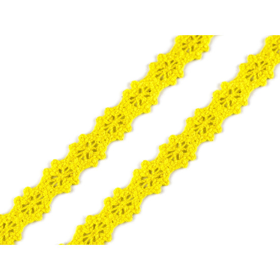 Bobina di pizzo in cotone, larghezza: 12 mm - Polvere (1 Metro) Bobina di pizzo in cotone, larghezza: 12 mm - Polvere (1 Metro)