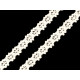 Bobina di pizzo in cotone, larghezza: 12 mm - Polvere (1 Metro) Bobina di pizzo in cotone, larghezza: 12 mm - Polvere (1 Metro)