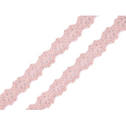 Bobina di pizzo in cotone, larghezza: 12 mm - Polvere (1 Metro)