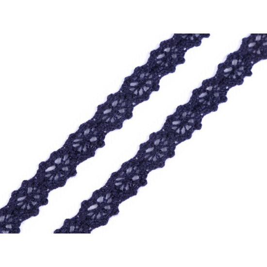 Bobina di pizzo in cotone, larghezza: 12 mm - Polvere (1 Metro) Bobina di pizzo in cotone, larghezza: 12 mm - Polvere (1 Metro)
