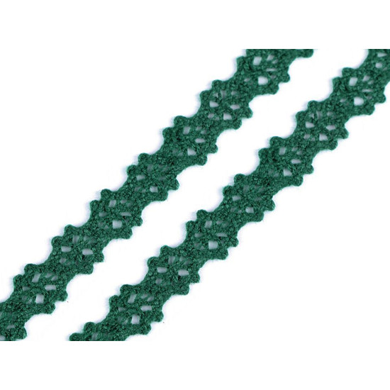 Bobina di pizzo in cotone, larghezza: 12 mm - Polvere (1 Metro) Bobina di pizzo in cotone, larghezza: 12 mm - Polvere (1 Metro)