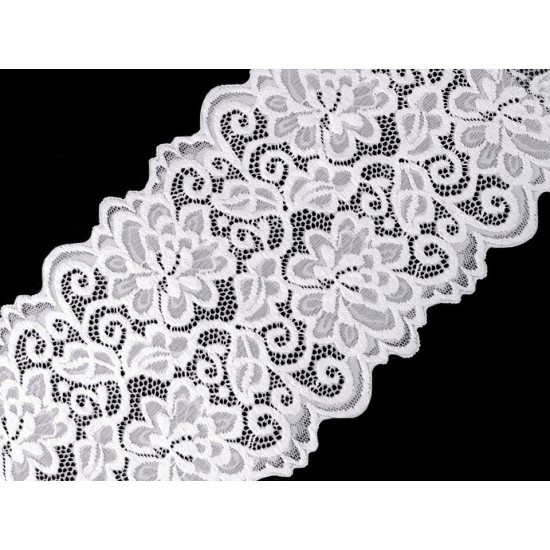 Koronka elastyczna szerokość 15 cm - Czarny (18 Metry) Koronka elastyczna szerokość 15 cm - Czarny (18 Metry)