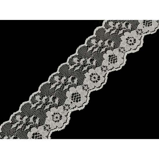 Polyamide / nylon lace width 36 mm - Dark red (1 Meter)