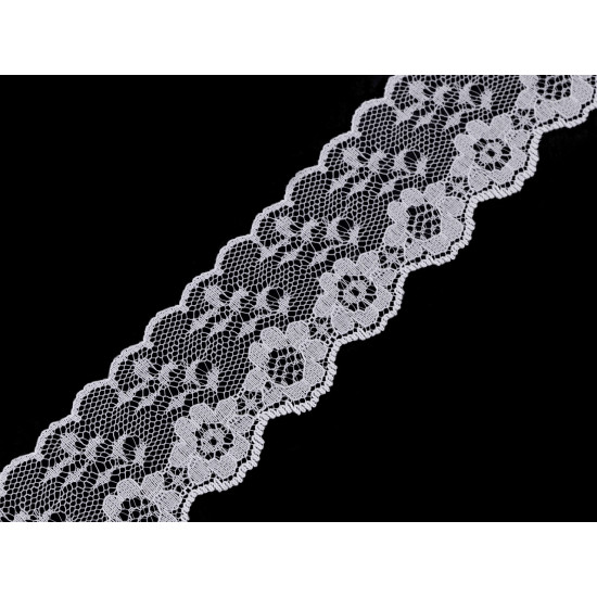 Polyamide / nylon lace width 36 mm - Dark red (1 Meter)