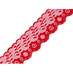 Polyamide / nylon lace width 36 mm - Dark red (1 Meter)