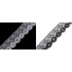 Polyamide / nylon lace width 36 mm - Dark red (1 Meter)