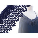 Guipure lace trim with tassels width 80 mm - Berlin blue (1 Meter) Guipure lace trim with tassels width 80 mm - Berlin blue (1 Meter)