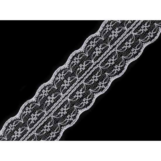 Polyamide lace trim / insert width 42 mm - White (45 Meters)