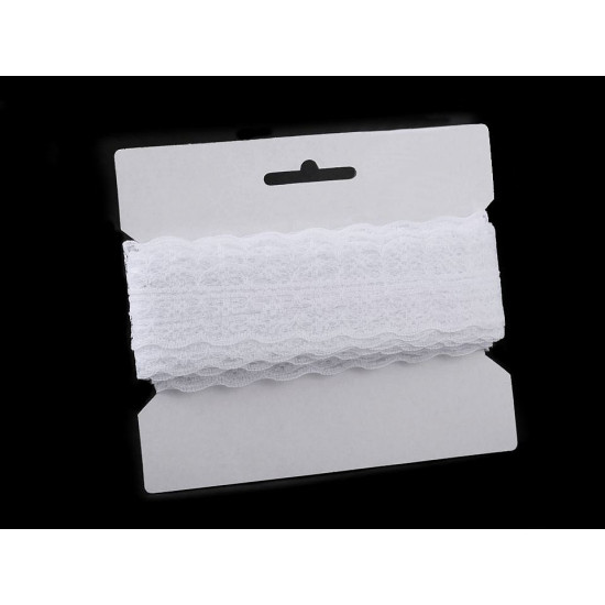 Polyamide lace trim / insert width 42 mm - White (45 Meters)