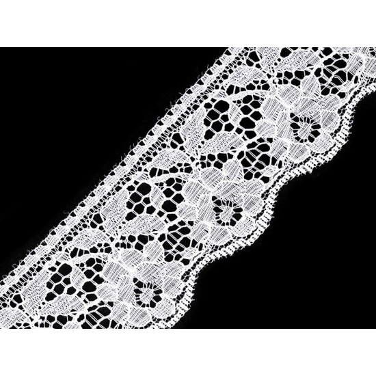Polyamide lace trim width 67 mm - Lightgrey (1 Meter)