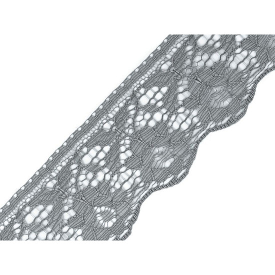 Polyamide lace trim width 67 mm - Lightgrey (1 Meter)