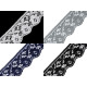 Polyamide lace trim width 67 mm - Lightgrey (1 Meter)