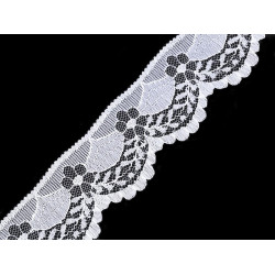 Polyamide lace trim width 40 mm - White (15 Meters)