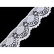 Polyamide lace trim width 40 mm - White (15 Meters)
