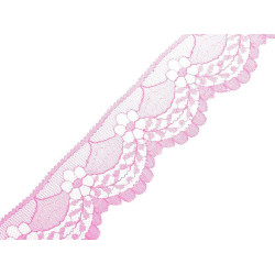 Polyamide lace trim width 40 mm - Light pink (270 Meters)