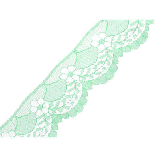 Polyamide lace trim width 40 mm - White (15 Meters)