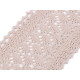 Cotton bobbin lace trim / insert, width 10 cm - Dark rye (1 Meter) Cotton bobbin lace trim / insert, width 10 cm - Dark rye (1 Meter)
