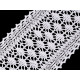 Cotton bobbin lace trim / insert, width 10 cm - Dark rye (1 Meter) Cotton bobbin lace trim / insert, width 10 cm - Dark rye (1 Meter)