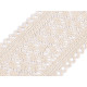 Cotton bobbin lace trim / insert, width 10 cm - Dark rye (1 Meter) Cotton bobbin lace trim / insert, width 10 cm - Dark rye (1 Meter)