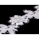 Guipure lace trim - 3d flower with pearl bead width 42 mm - Off white (1 Meter) Guipure lace trim - 3d flower with pearl bead width 42 mm - Off white (1 Meter)