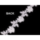 Guipure lace trim - 3d flower with pearl bead width 42 mm - Off white (1 Meter) Guipure lace trim - 3d flower with pearl bead width 42 mm - Off white (1 Meter)