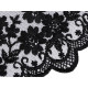 Dantelă brodată pe organza, lățime 90 mm - Negru (27 Metri) Dantelă brodată pe organza, lățime 90 mm - Negru (27 Metri)