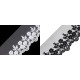 Dantelă brodată pe organza, lățime 90 mm - Negru (27 Metri) Dantelă brodată pe organza, lățime 90 mm - Negru (27 Metri)