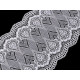 Elastic lace / table runner / insert width 18 cm - Snow white (1 Meter) Elastic lace / table runner / insert width 18 cm - Snow white (1 Meter)
