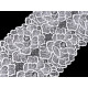 Elastic lace / table runner / insert width 15.5 cm - Snow white (1 Meter) Elastic lace / table runner / insert width 15.5 cm - Snow white (1 Meter)