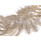 Dantelă brodată cu lurex, lățime 64 mm - Auriu deschis (1 Metru) Dantelă brodată cu lurex, lățime 64 mm - Auriu deschis (1 Metru)