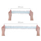 Frill elastic for garter width 65 mm - White-blue (27 Meters)