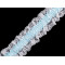 Frill elastic for garter width 65 mm - White-blue (27 Meters)
