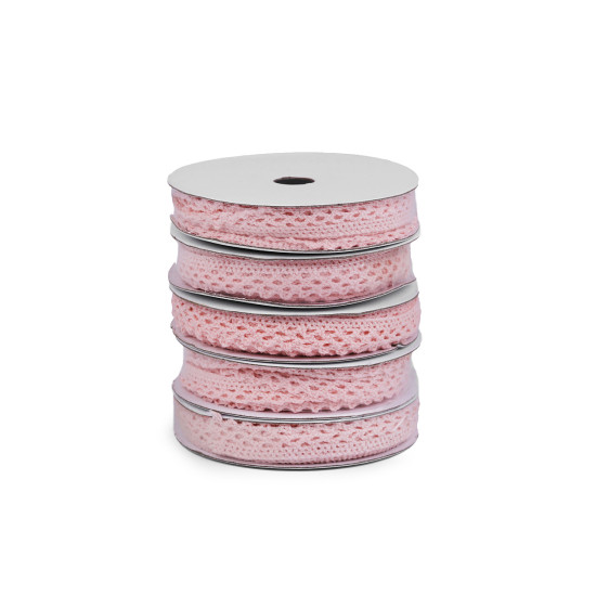 Bobina di pizzo in cotone, larghezza: 12 mm - Vaniglia (5 Metri) Bobina di pizzo in cotone, larghezza: 12 mm - Vaniglia (5 Metri)