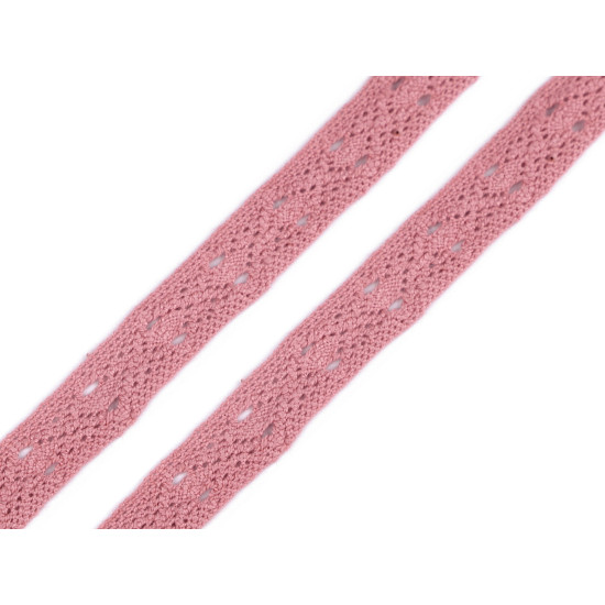 Cotton bobbin lace trim / insert, width 12 mm - Lightgrey (100 Meters) Cotton bobbin lace trim / insert, width 12 mm - Lightgrey (100 Meters)