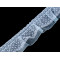 Lace ruffle trimming, double, width 40 mm - Blue light (1 Meter)