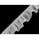 Organza ruffle trim width 40 mm - White (1 Meter)