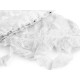 Organza ruffle trim width 40 mm - White (1 Meter)