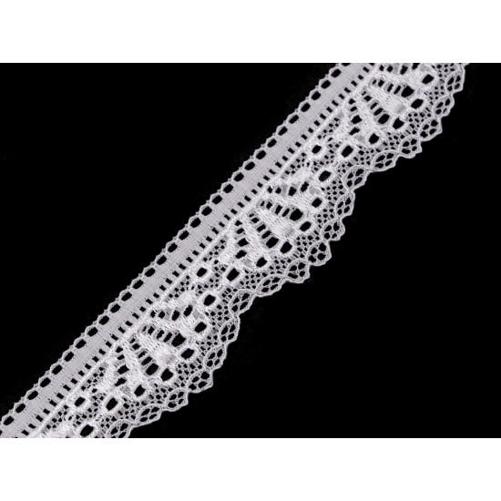 Koronka elastyczna szerokość 30 mm - Czarny (1 Metr) Koronka elastyczna szerokość 30 mm - Czarny (1 Metr)