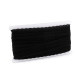 Koronka elastyczna szerokość 30 mm - Czarny (1 Metr) Koronka elastyczna szerokość 30 mm - Czarny (1 Metr)