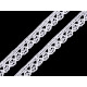 Bobina di pizzo in cotone, larghezza: 10; 14 mm - Bianco (45 Metri) Bobina di pizzo in cotone, larghezza: 10; 14 mm - Bianco (45 Metri)