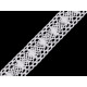 Cotton bobbin lace trim / insert, width 30 mm - White (45 Meters) Cotton bobbin lace trim / insert, width 30 mm - White (45 Meters)