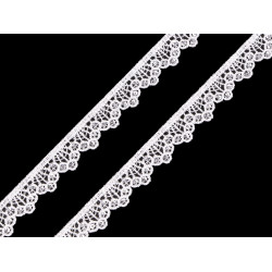 Galon guipure avec sequins, largeur 14 mm - Blanc cassé (1 Mètre)