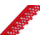 Guipure lace width 13 mm - Red (1 Meter)