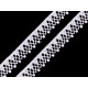 Guipure lace width 13 mm - Red (1 Meter)